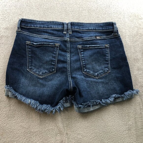 KanCan Womens Jeans Shorts Size 31 Distressed Cuffed Classic Blue Denim Casual - Picture 11 of 11